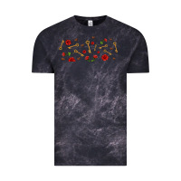 Cloud Black rosses and keys Vintage Tee - AdoDesignShop