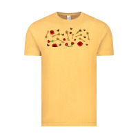 Vintage Mustard rosses and keys Vintage Tee - AdoDesignShop
