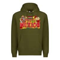 Army Green Viva Mexico Premium Hoodie - texasbilliewilder