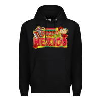 Black Viva Mexico Premium Hoodie - texasbilliewilder