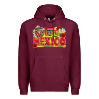 Burgundy Viva Mexico Premium Hoodie - texasbilliewilder