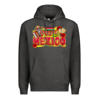 Charcoal Heather Viva Mexico Premium Hoodie - texasbilliewilder