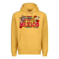 Mustard Viva Mexico Premium Hoodie - texasbilliewilder