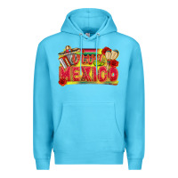 Ocean Blue Viva Mexico Premium Hoodie - texasbilliewilder