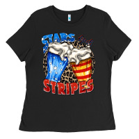 Black stars and stripes beer Ladies Tee - Zillion Design Studio