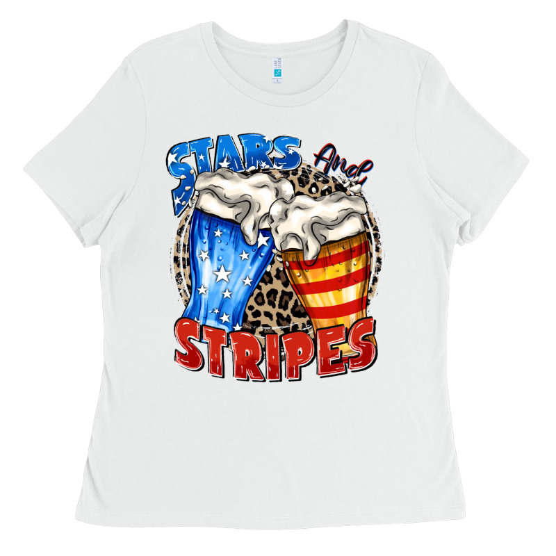 Stars And Stripes Beer Ladies Tee by Zillion Design Studio | Teevron