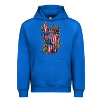 Cobalt Freedom rock hand 4th of july Urban Hoodie - CowGirlArtShop