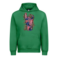 Emerald Freedom rock hand 4th of july Urban Hoodie - CowGirlArtShop