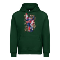 Forest Green Freedom rock hand 4th of july Urban Hoodie - CowGirlArtShop