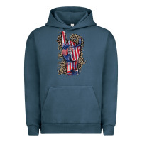Pigment Midnight Navy Freedom rock hand 4th of july Urban Hoodie - CowGirlArtShop