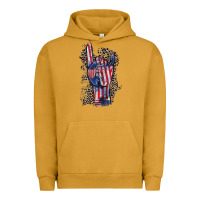 Pigment Peanut Butter Freedom rock hand 4th of july Urban Hoodie - CowGirlArtShop