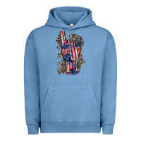 Pigment Pebble Blue Freedom rock hand 4th of july Urban Hoodie - CowGirlArtShop