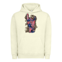 Pigment Pistachio Freedom rock hand 4th of july Urban Hoodie - CowGirlArtShop