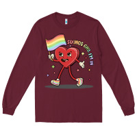 Burgundy sounds gay i'm in Long Sleeve Tee - MaliasSmallBusiness