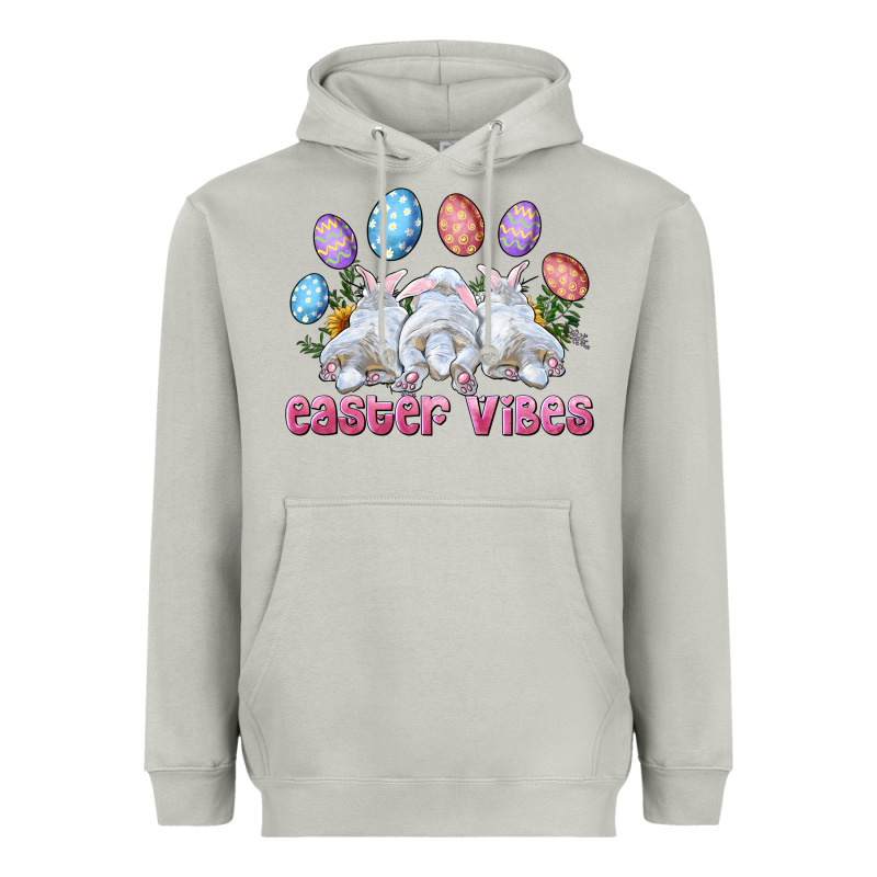 Easter Vibes With Bunny And Eggs Heavyweight Hoodie by RanaPortraitStore | Teevron