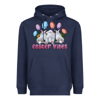 Navy Easter Vibes with Bunny and Eggs Heavyweight Hoodie - RanaPortraitStore