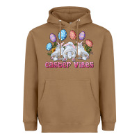 Toasted Coconut Easter Vibes with Bunny and Eggs Heavyweight Hoodie - RanaPortraitStore