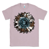 Lilac cowhide leopard and  leather sunflower Classic Tee - RanaPortraitStore