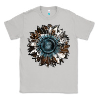 Moon Dust cowhide leopard and  leather sunflower Classic Tee - RanaPortraitStore