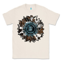 Natural cowhide leopard and  leather sunflower Classic Tee - RanaPortraitStore