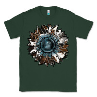 Sports Green cowhide leopard and  leather sunflower Classic Tee - RanaPortraitStore