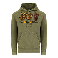 Vintage Olive peace love labrador Vintage Hoodie - RanaPortraitStore