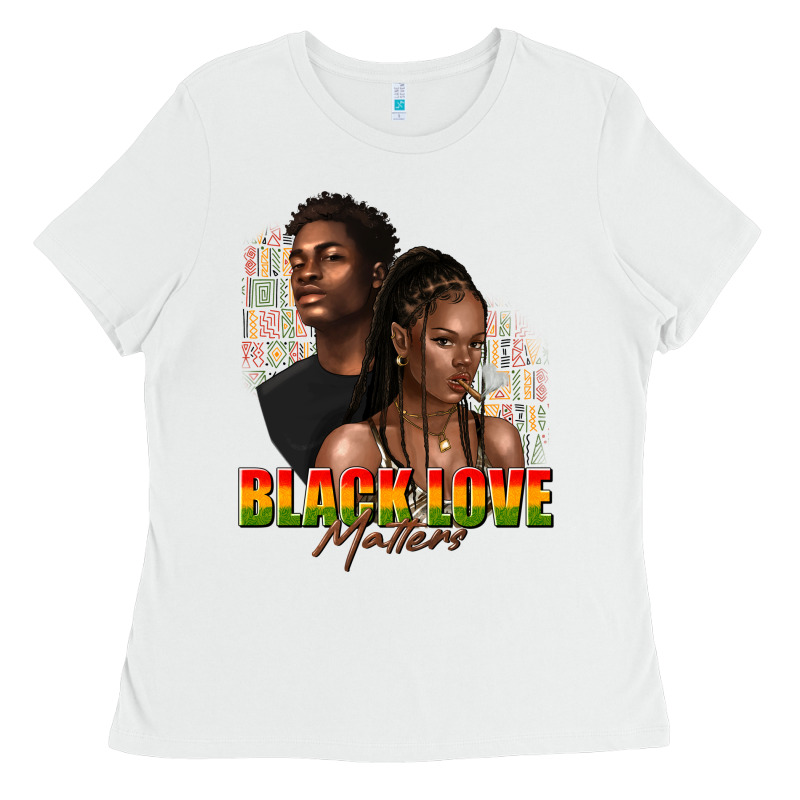 Afro Black Love Matters Ladies Tee by texasbilliewilder | Teevron