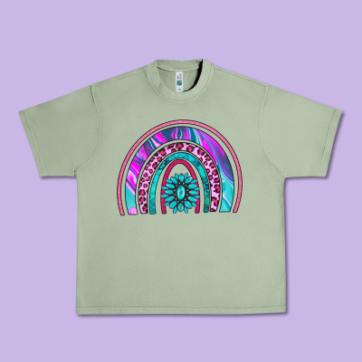 Rainbow And Gemstone Urban Heavy Tee Designed By Adodesignshop