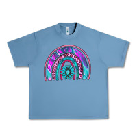Pebble Blue rainbow and gemstone Urban Heavy Tee - AdoDesignShop