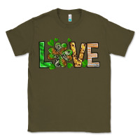 Army Green love luck with clover Classic Tee - NancyCooperArtShop