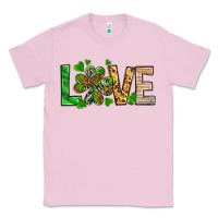 Bubblegum Pink love luck with clover Classic Tee - NancyCooperArtShop