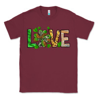 Burgundy love luck with clover Classic Tee - NancyCooperArtShop