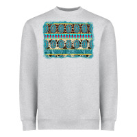 Heather Grey turquoise gemstone background Heavyweight Sweatshirt - AdoDesignShop