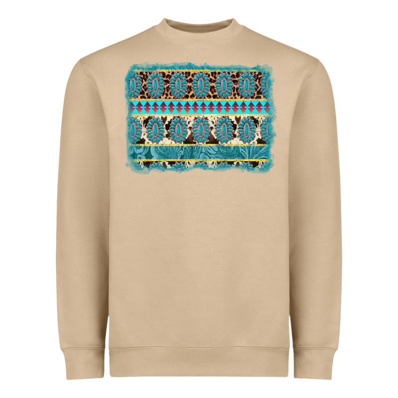 Turquoise Gemstone Background Heavyweight Sweatshirt by AdoDesignShop | Teevron