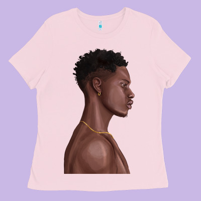 Ladies Tee afro black man