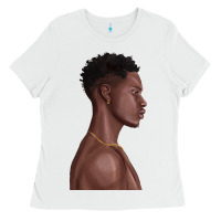 White afro black man Ladies Tee - texasbilliewilder
