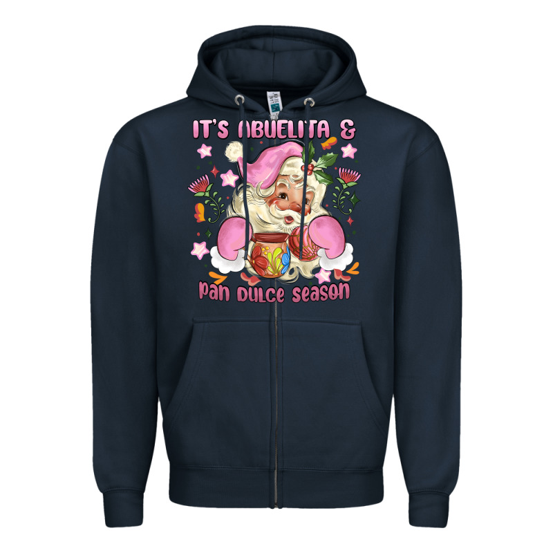 Its Abuelita And Pan Dulce Season Mexican Santa Zipper Hoodie by MaliasSmallBusiness | Teevron