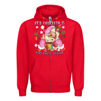 Red its abuelita and pan dulce season mexican santa Zipper Hoodie - MaliasSmallBusiness