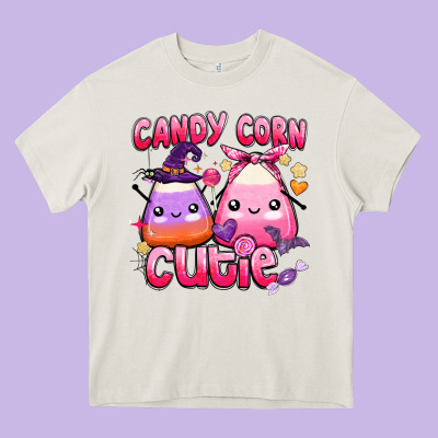 Candy Corn Cutie Heavy Core Tee Designed By Barkaloodesign