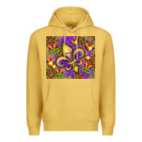 Antique Gold Mardi Gras fleur de lis Premium Hoodie - NancyCooperArtShop