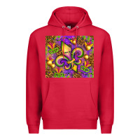 Cardinal Mardi Gras fleur de lis Premium Hoodie - NancyCooperArtShop
