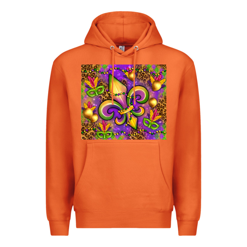 Mardi Gras Fleur De Lis Premium Hoodie by NancyCooperArtShop | Teevron