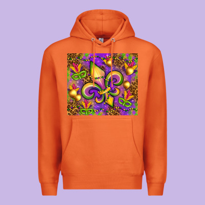Mardi Gras Fleur De Lis Premium Hoodie Designed By Nancycooperartshop