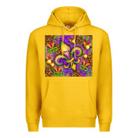 Lemon Mardi Gras fleur de lis Premium Hoodie - NancyCooperArtShop