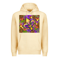 Pina Colada Mardi Gras fleur de lis Premium Hoodie - NancyCooperArtShop