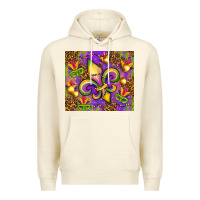 Sandshell Mardi Gras fleur de lis Premium Hoodie - NancyCooperArtShop