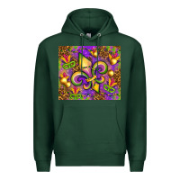 Sports Green Mardi Gras fleur de lis Premium Hoodie - NancyCooperArtShop