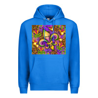 True Royal Mardi Gras fleur de lis Premium Hoodie - NancyCooperArtShop