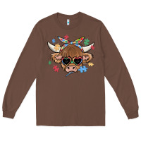 Chestnut autism awareness cow Long Sleeve Tee - MaliasSmallBusiness