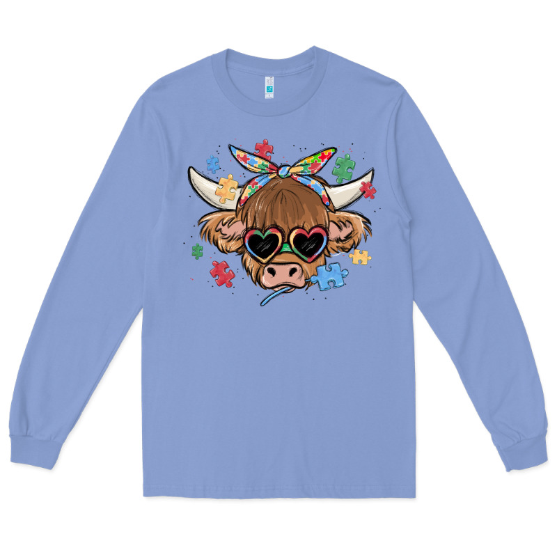 Autism Awareness Cow Long Sleeve Tee by MaliasSmallBusiness | Teevron